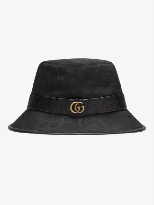 Double G Logo Canvas Bucket Hat Black - GUCCI - BALAAN 3