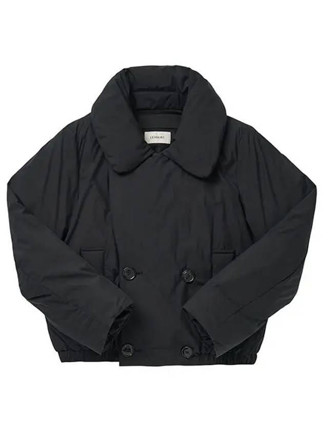 Double Breasted Puffer Jacket Black - LEMAIRE - BALAAN 2