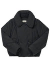 Double Breasted Puffer Jacket Black - LEMAIRE - BALAAN 3