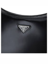 Triangular Logo Cleo Brushed Leather Shoulder Bag Black - PRADA - BALAAN 7