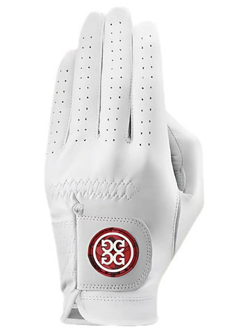 Men s White Essential Camo Patch Left Hand Golf Glove Red G4MS22G62 SCL - G/FORE - BALAAN 1