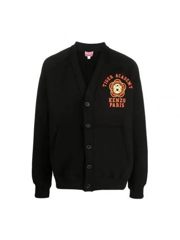 Tiger Academy Cotton Cardigan Black - KENZO - BALAAN 2