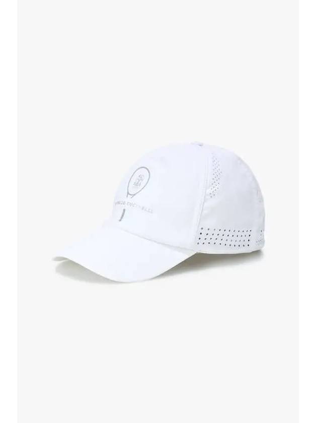 Men s Racquet Logo Nylon Baseball Cap White - BRUNELLO CUCINELLI - BALAAN 1