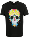 Skull Print Short Sleeve T-Shirt Black - ALEXANDER MCQUEEN - BALAAN 2