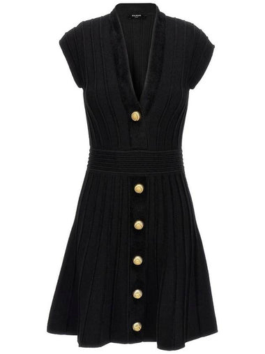 Balmain 'Chiocciola' Button Dress - BALMAIN - BALAAN 1