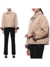 Corduroy Collar Diamond Quilted Jacket Soft Fawn - BURBERRY - BALAAN 3