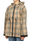 Women's Back-tone Check Zip-up Hooded Jacket Beige - BURBERRY - BALAAN 6