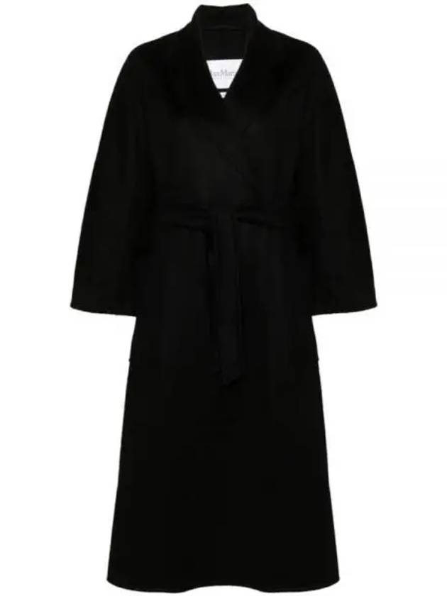 Ludmilla Belted Single Coat Black - MAX MARA - BALAAN 2