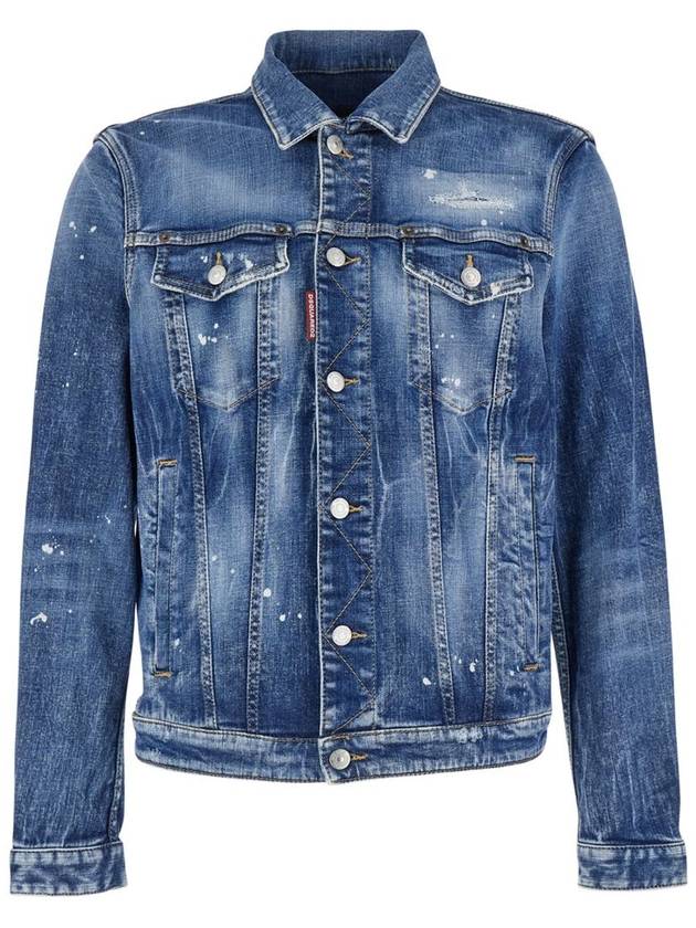 Stretch Dan Denim Jacket Blue - DSQUARED2 - BALAAN 2