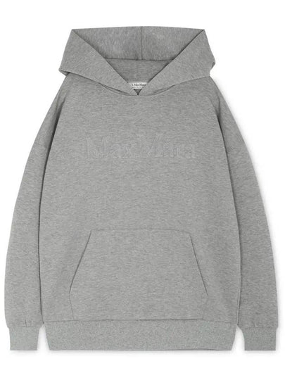 Sapore Embroidered Logo Hoodie Light Grey - MAX MARA - BALAAN 2