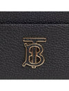 Grainy TB Logo Calfskin Card Wallet Black - BURBERRY - BALAAN 5