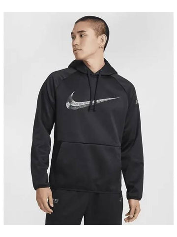 Men s Therma Fit Pullover Fitness Hoody Black White FZ1061 010 731785 - NIKE - BALAAN 1