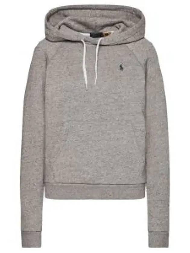 Women's Embroidered Logo Long Sleeve Hoodie Grey - POLO RALPH LAUREN - BALAAN 2