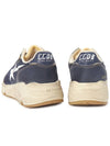 White Star Print Nylon Low Top Sneakers Dark Blue - GOLDEN GOOSE - BALAAN 8