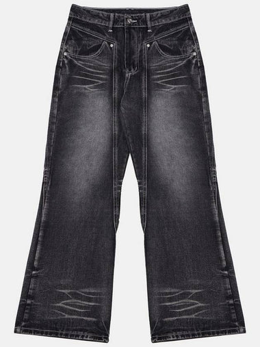 IKALOOK Black Wash Wide Loose Fit Denim BJN107 - IKALOOOK - BALAAN 1