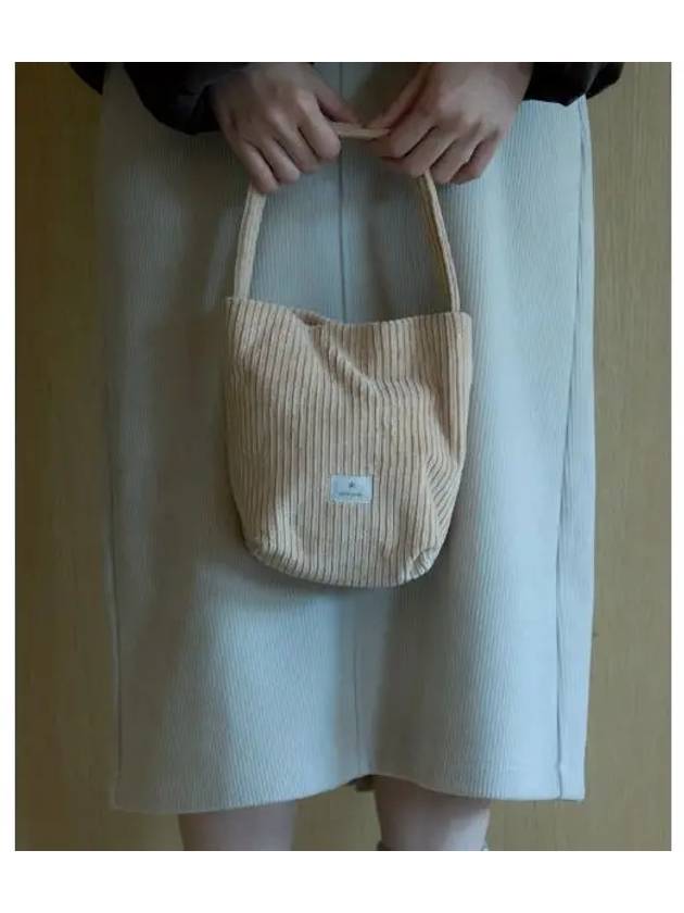 Corduroy Micro Tote Bag Light Beige S24FWFTB62 - SNOW PEAK - BALAAN 1