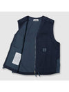 Cupro Cotton Twill TC Logo Patch Vest Avio Blue - STONE ISLAND - BALAAN 3