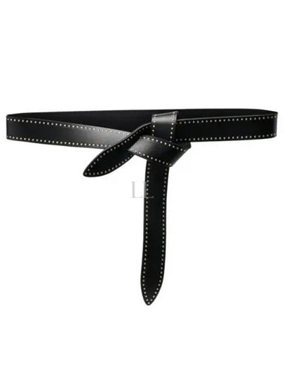 Lecce Knotted Leather Belt Black - ISABEL MARANT - BALAAN 2