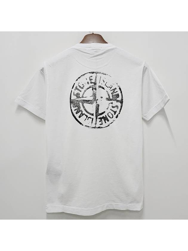 Stamp Two Print Short Sleeve T-Shirt White - STONE ISLAND - BALAAN 4