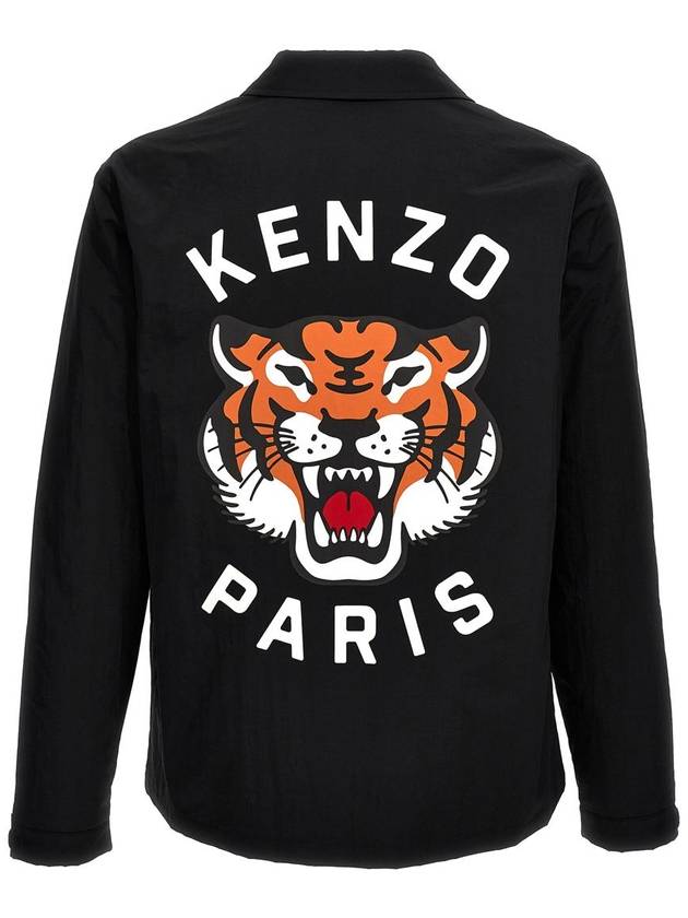 Lucky Tiger Quilted Coach Jacket Black - KENZO - BALAAN 3