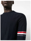 Wool Relaxed Pullover Knit Top Navy - THOM BROWNE - BALAAN 4