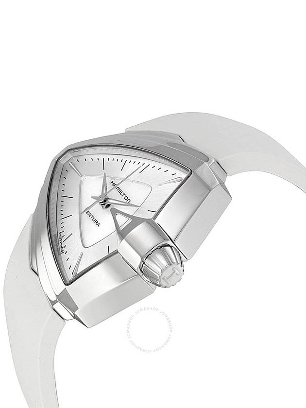 Hamilton Ventura Silver Dial White Rubber Ladies Watch H24251391 - HAMILTON - BALAAN 2