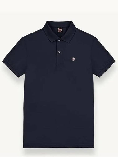 24SS Le Logo Collar Short Sleeve TShirt Navy - COLMAR - BALAAN 1