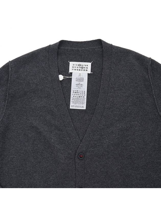 Cashmere Back Stitch Cardigan Grey - MAISON MARGIELA - BALAAN 4