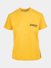 Wave Logo Slim Fit Short Sleeve T-Shirt Yellow - BALENCIAGA - BALAAN 2