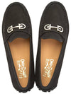 Gancini Driving Shoes Black - SALVATORE FERRAGAMO - BALAAN 3