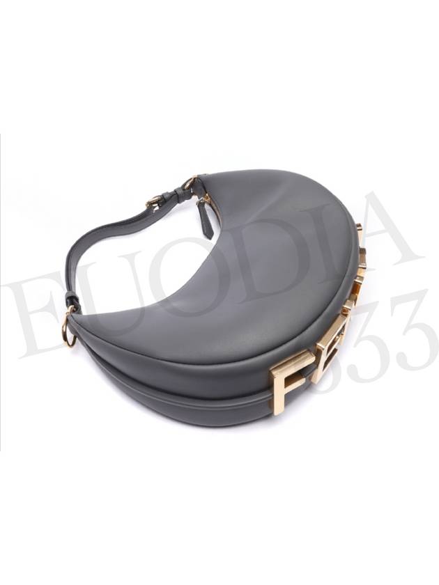 Fendigraphy Small Hobo Shoulder Bag Dark Grey - FENDI - BALAAN 4