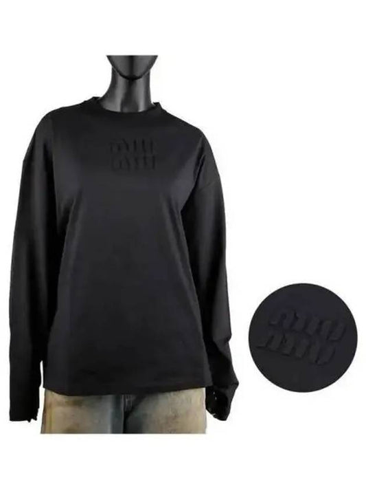 MIU embroidered logo long sleeve t shirt 270010 - MIU MIU - BALAAN 1