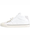 Canvas Leather High-Top Sneakers White - MAISON MARGIELA - BALAAN 4