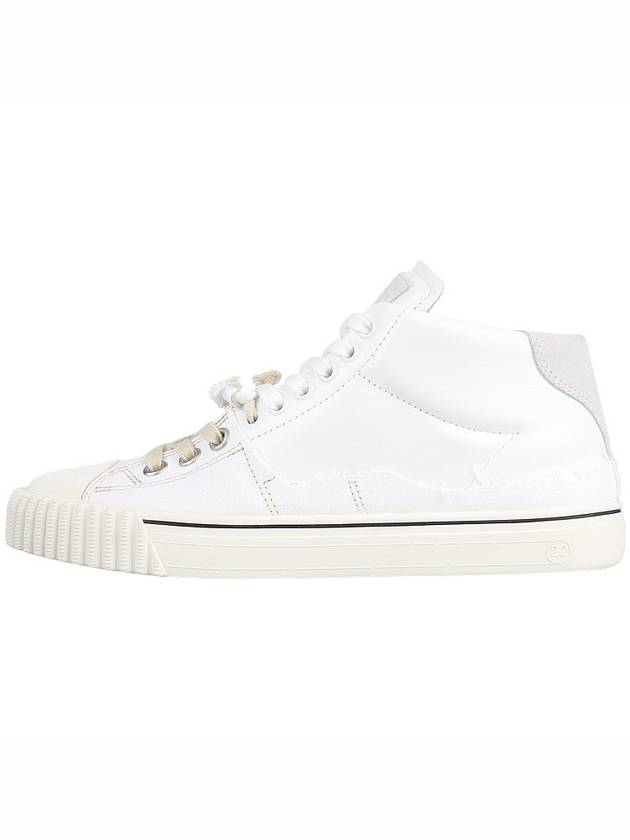 Canvas Leather High-Top Sneakers White - MAISON MARGIELA - BALAAN 4