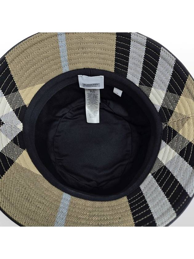 Burberry Vintage Check Technical Cotton Bucket Hat Standard M 57cm - BURBERRY - BALAAN 6