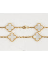 Van Cleef Arpels Vintage Alhambra Necklace 10 Motif Yellow Gold Mother of Pearl 74189 - VANCLEEFARPELS - BALAAN 6