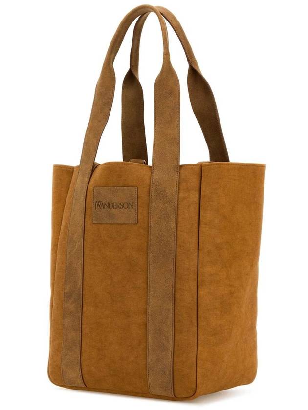 Workwear Logo Patch Top Handle Tote Bag Caramel - JW ANDERSON - BALAAN 3