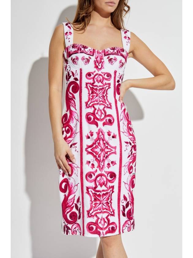 graphic print sleeveless dress F6CNRTGDBSW - DOLCE&GABBANA - BALAAN 4