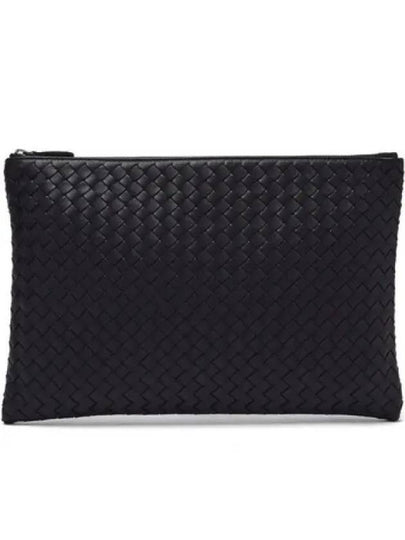 Intrecciato Clutch Bag Black - BOTTEGA VENETA - BALAAN 2