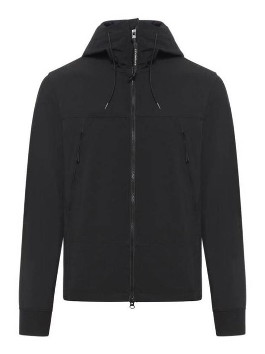 Shell R Goggle Hooded Jacket Black - CP COMPANY - BALAAN 1