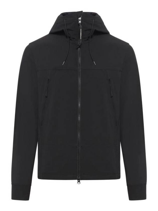 Shell R Goggle Hooded Jacket Black - CP COMPANY - BALAAN 1