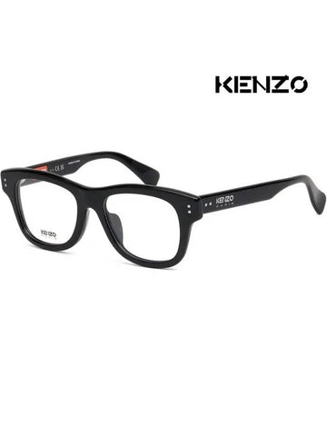 Glasses frame KZ50175F 001 Asian fit black horn rim square - KENZO - BALAAN 1