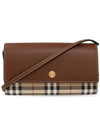 Vintage Check Leather Long Wallet Brown - BURBERRY - BALAAN 2