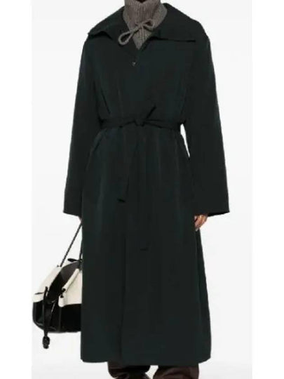 Belted Wool Gabardine Oversized Coat Black - LEMAIRE - BALAAN 2