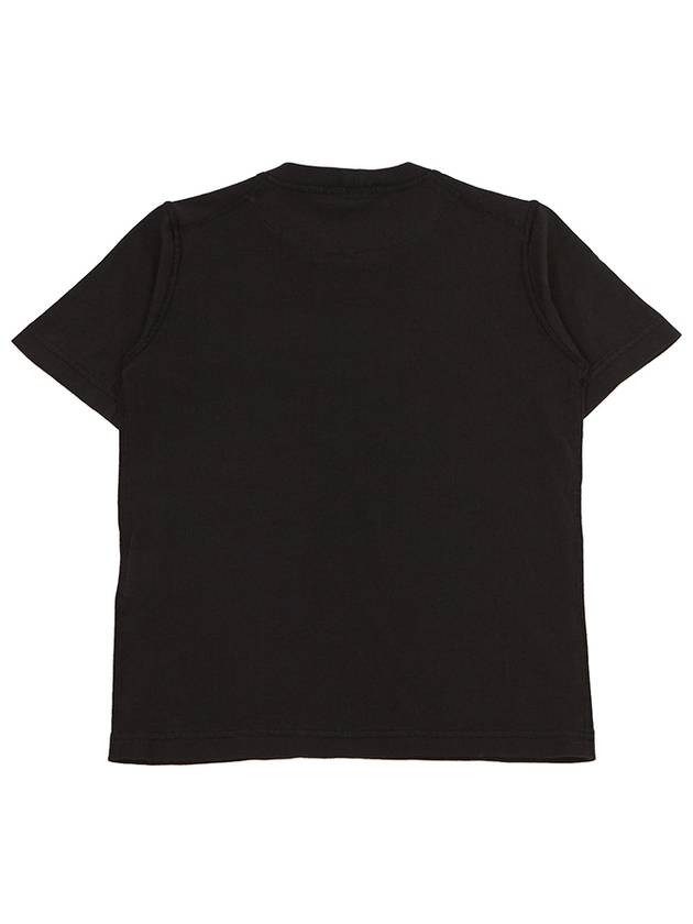 Logo Patch Short Sleeve T-Shirt Black - STONE ISLAND - BALAAN 3