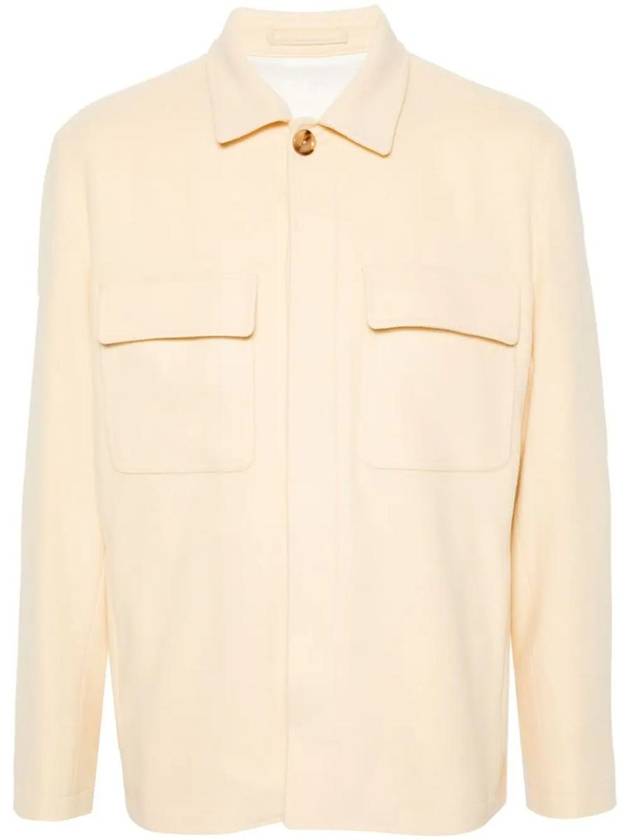 Lardini Yellow Shirt Jacket In Wool And Cashmere Cloth - RVR LARDINI - BALAAN 1