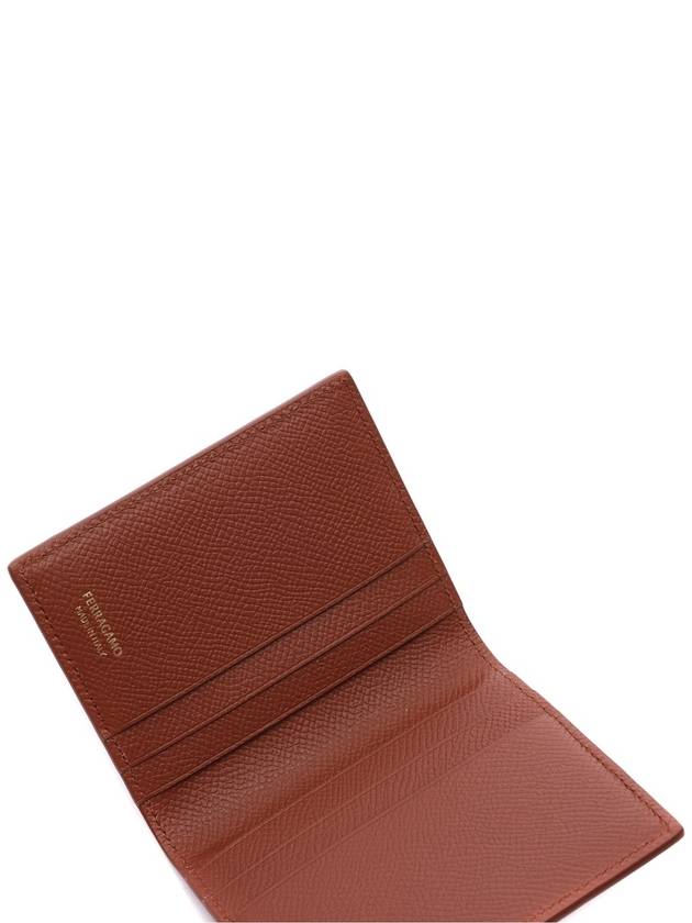 Gancini Credit Card Wallet Brown - SALVATORE FERRAGAMO - BALAAN 7