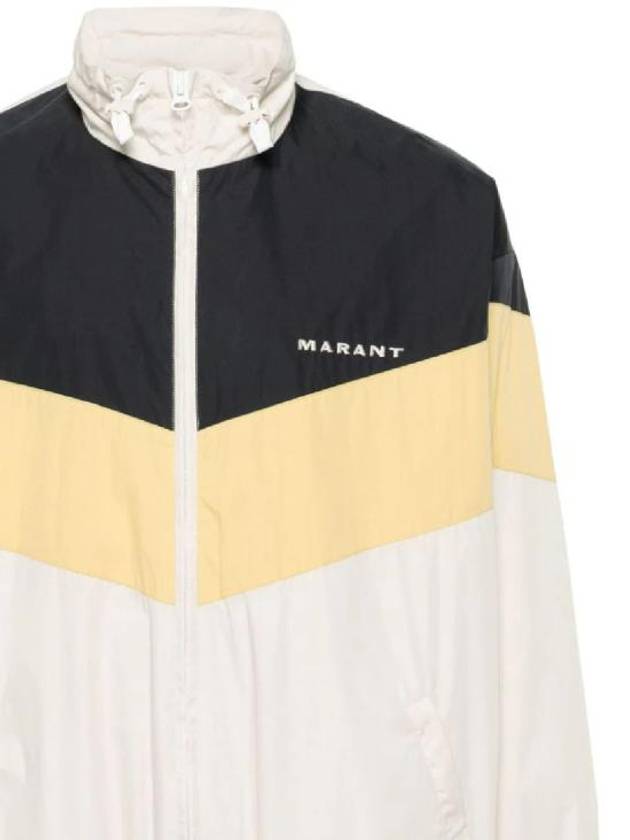 Brad Embroidered Logo Oversized Track Jacket White - ISABEL MARANT - BALAAN 3