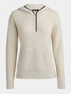 Women's Waffle Stitch Merino Wool Hoodie Quarter Zipper Sweater - G/FORE - BALAAN 2