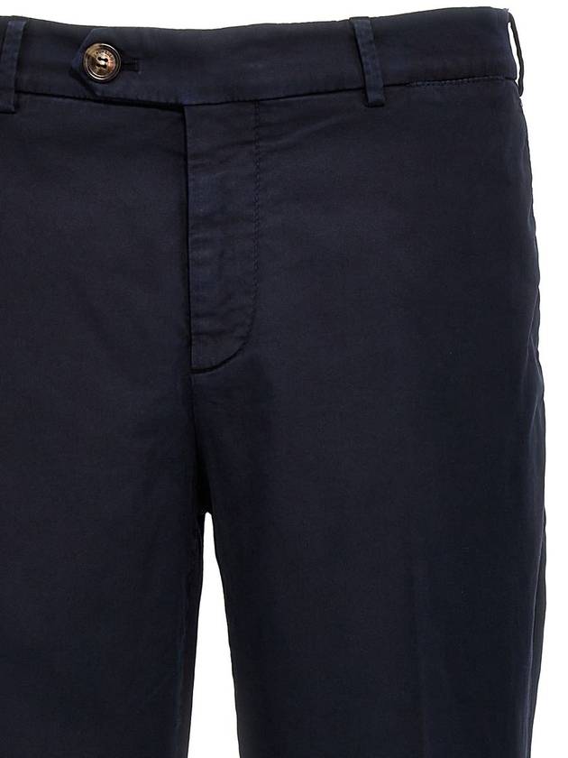 Tapered Chino Cotton Straight Pants Navy - BRUNELLO CUCINELLI - BALAAN 4